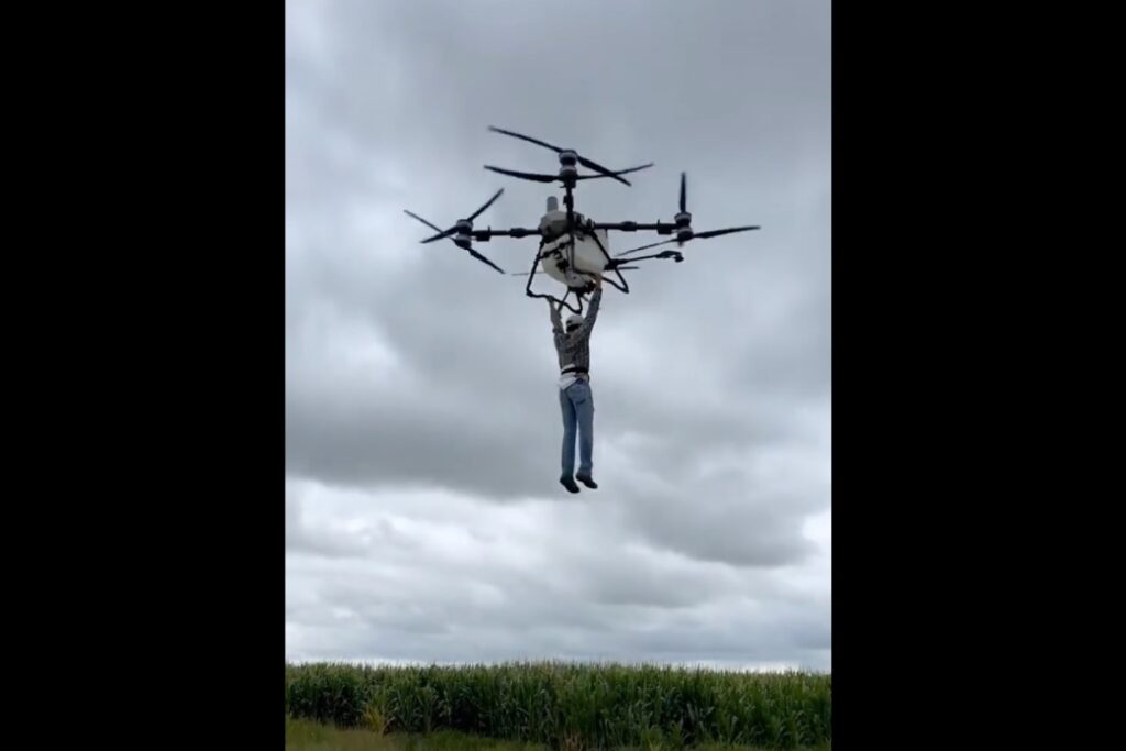 Esperimento estremo con drone agricolo