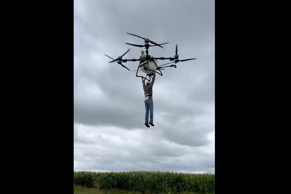 Esperimento estremo con drone agricolo